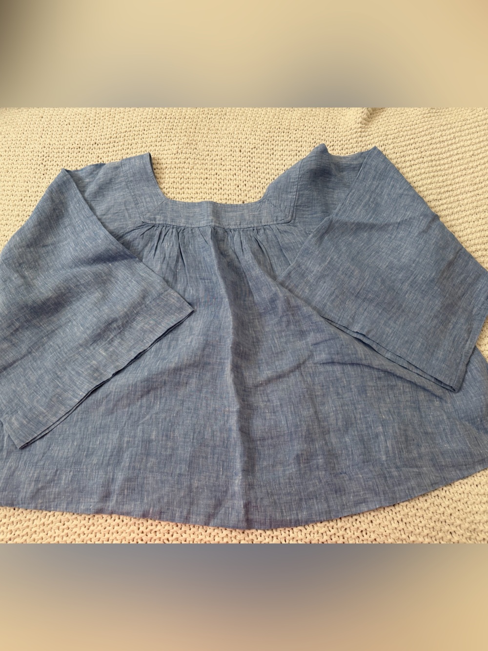 GAP Blue Chambray Peasant Blouse NWT